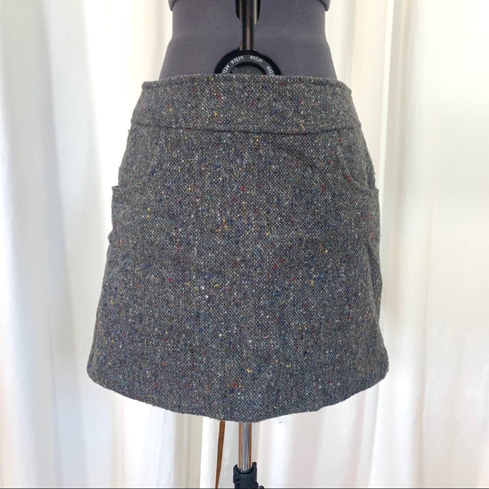 Express Green A-Line Mini Skirt